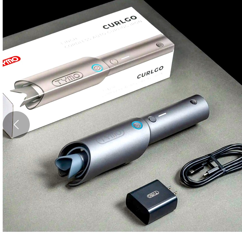 Tymo Curlgo 1 inch cordless auto curling iron, grey